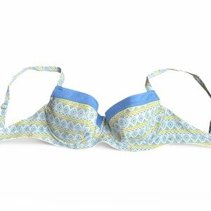 Change Women’s Blue Yellow Boho Bikini Beach Coastal Cute Swimsuit Top 32